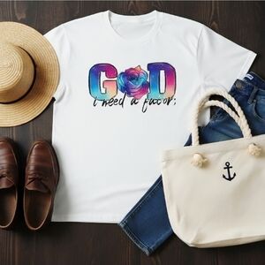 GOD I Need a Favor Tee • Christian Graphic Shirt • Faith Quote T‑Shirt